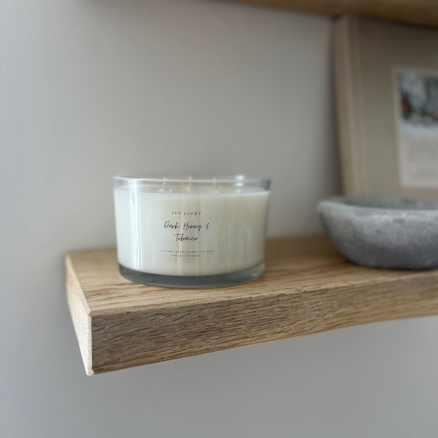 Dark Honey & Tobacco, Large Candle